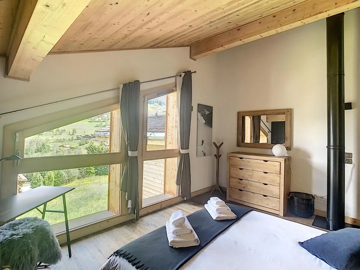 Demi-Chalet De Luxe Avec Piscine Et Vue Mont Blanc - Fr-1-560-71 Combloux Chalet