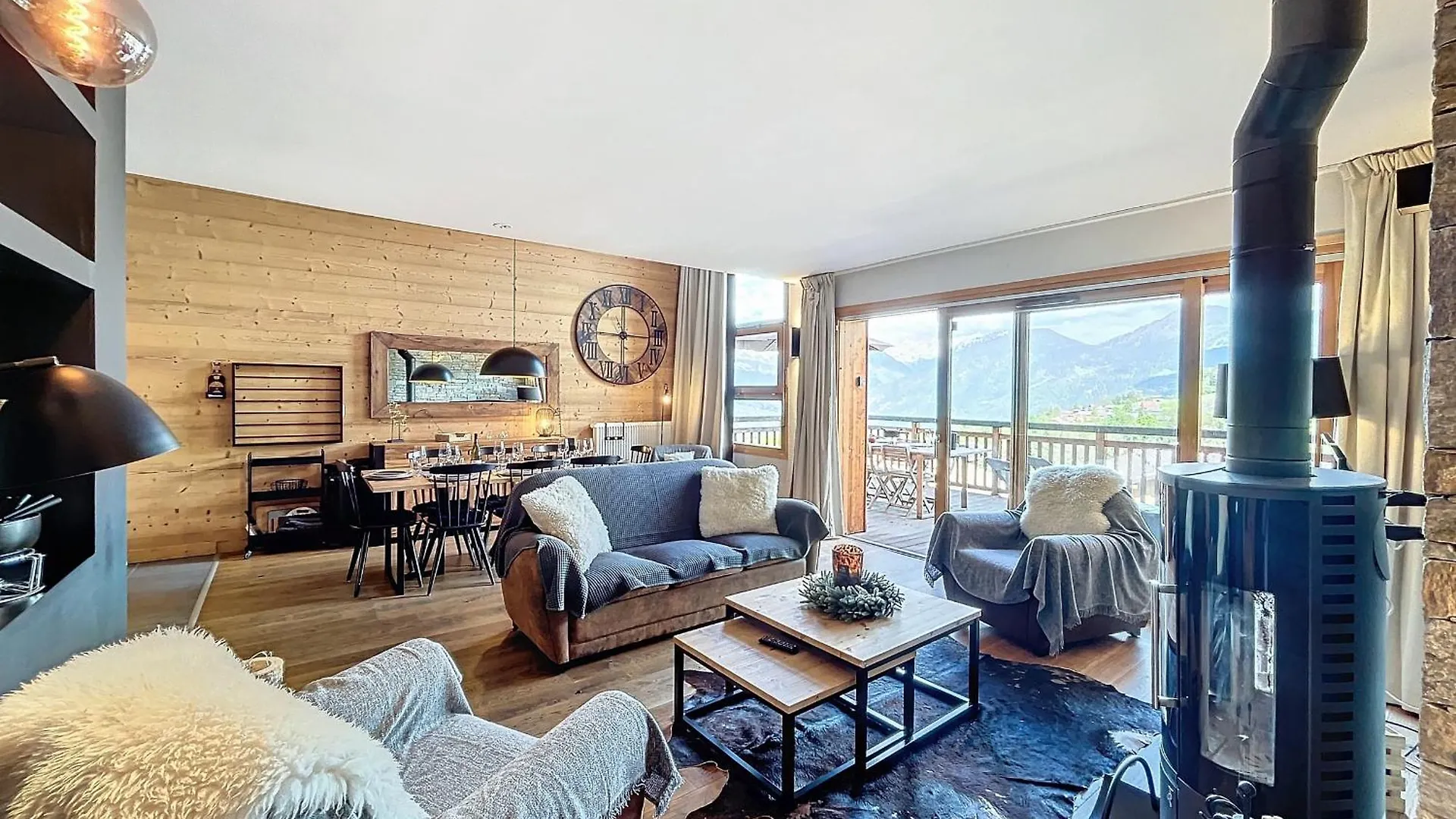 Demi-Chalet De Luxe Avec Piscine Et Vue Mont Blanc - Fr-1-560-71 Combloux Chalet